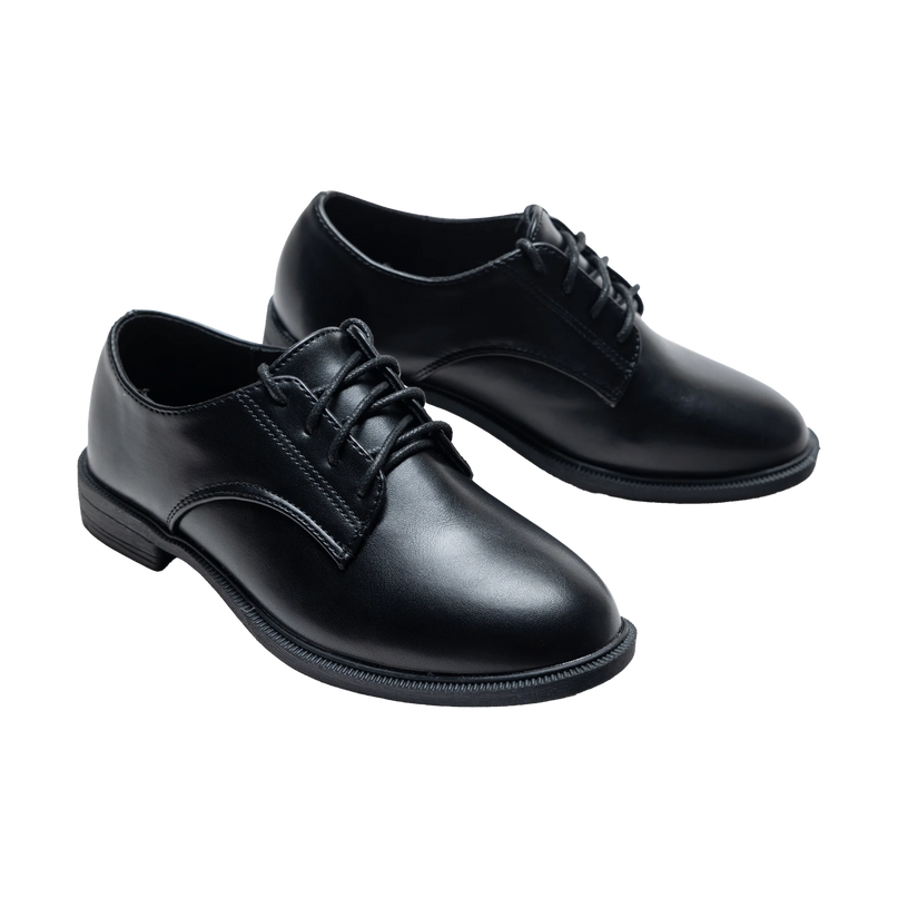 kids atelier moustache Black Derby Dress Shoes
