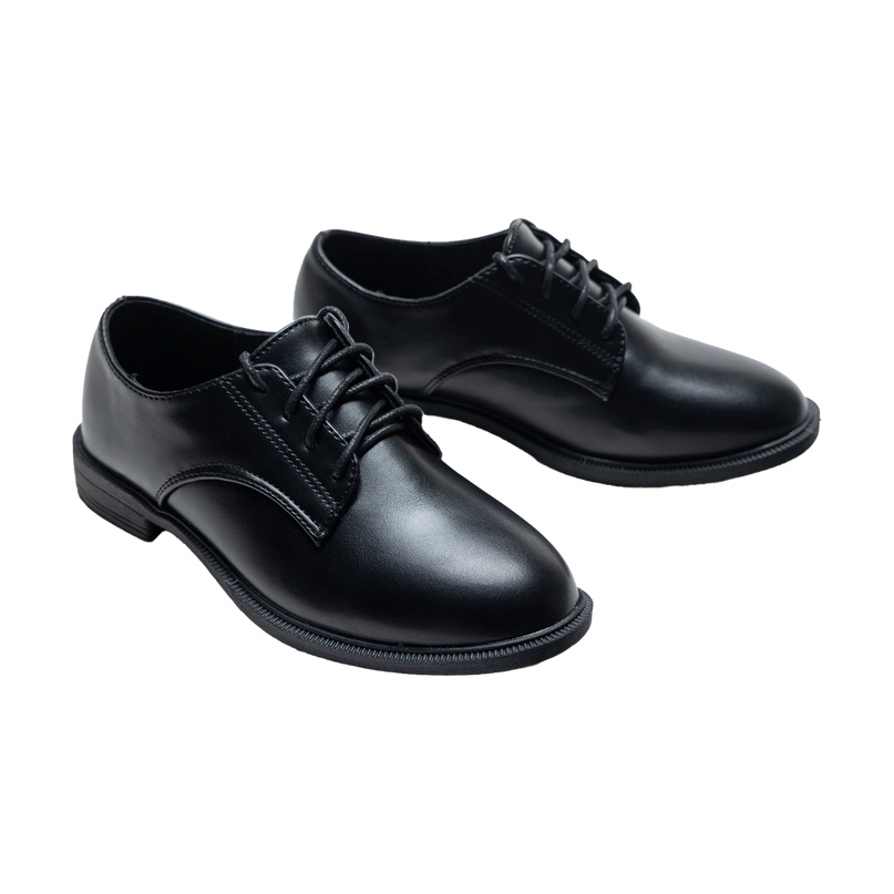 kids atelier moustache Black Derby Dress Shoes