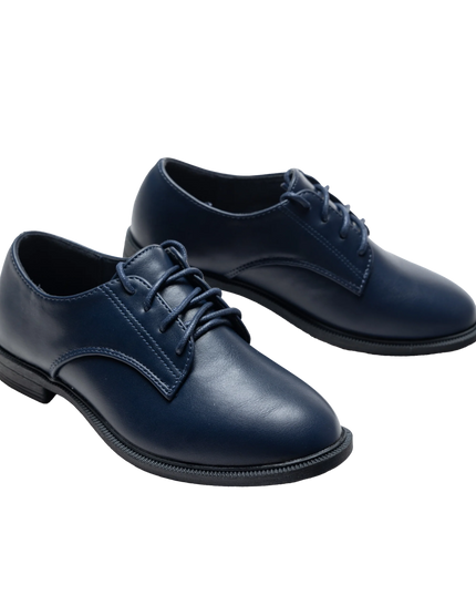 kids atelier moustache Navy Derby Dress Shoes