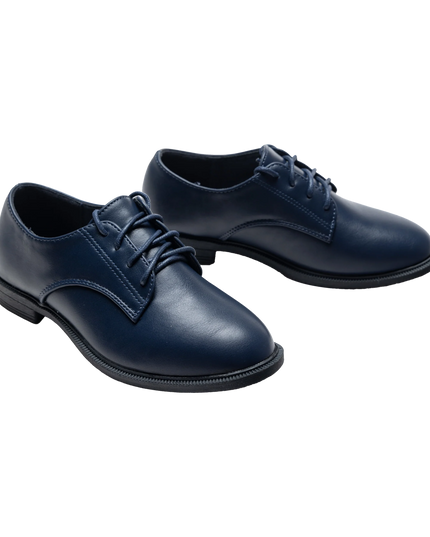 kids atelier moustache Navy Derby Dress Shoes