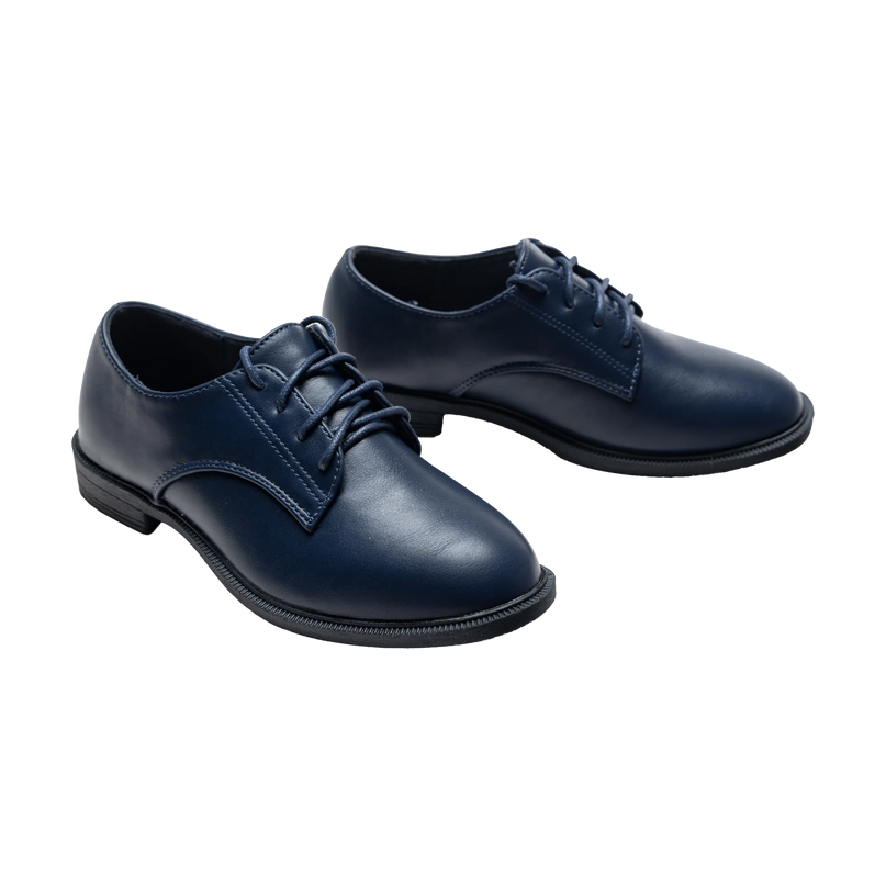kids atelier moustache Navy Derby Dress Shoes