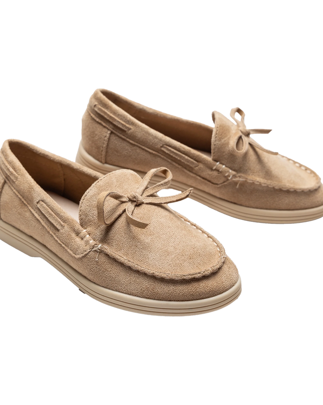 kidsatelier-moustache-Beige-Suede-Formal-Laced-loafers