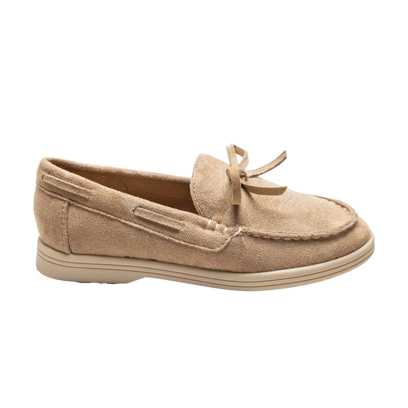 kids atelier moustache Beige Suede Formal Laced loafers