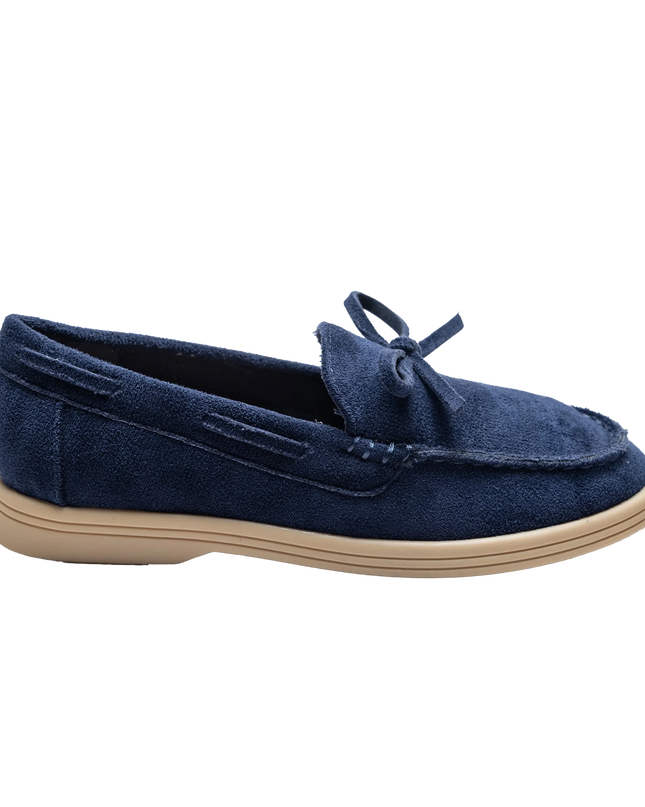 kidsatelier-moustache-Navy-Suede-Formal-Laced-loafers