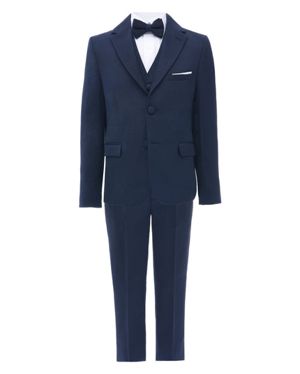 kidsatelier-moustache-Navy Blue Formal Suit