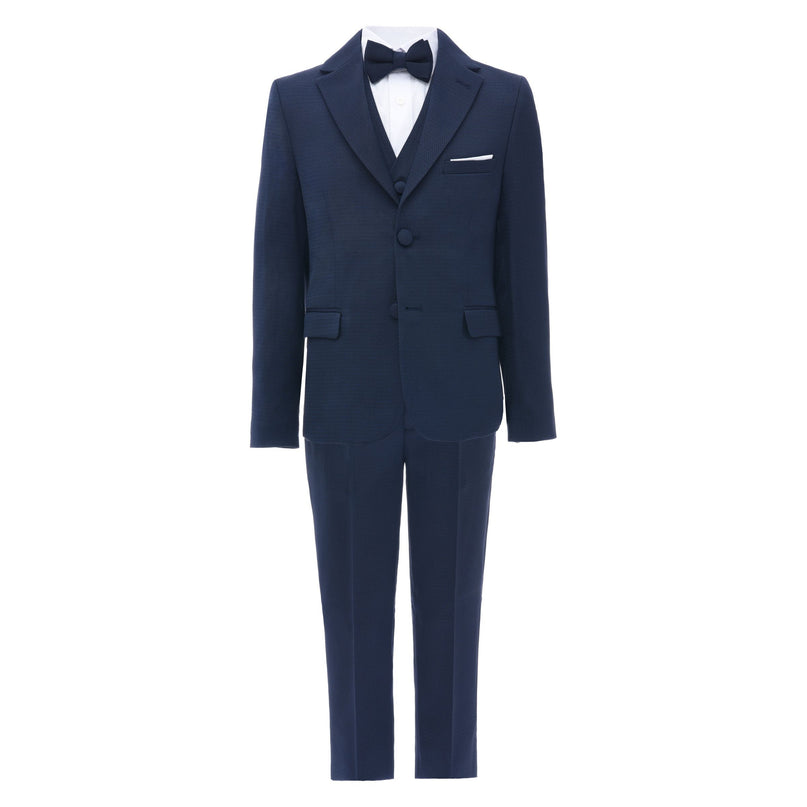 kidsatelier-moustache-Navy Blue Formal Suit