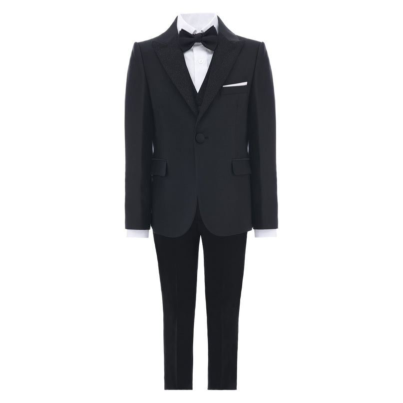 kidsatelier-moustache-Black-Classic-Glitter-Lapel-suit