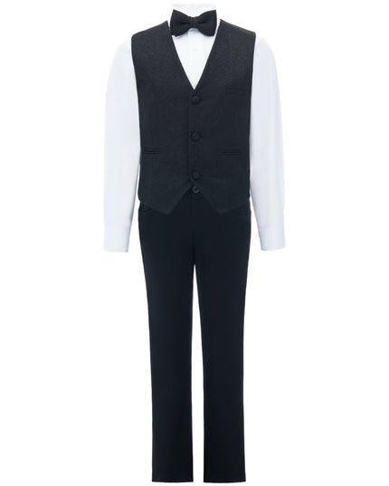 Kids atelier moustache Black Zenon Vest Outfit Set