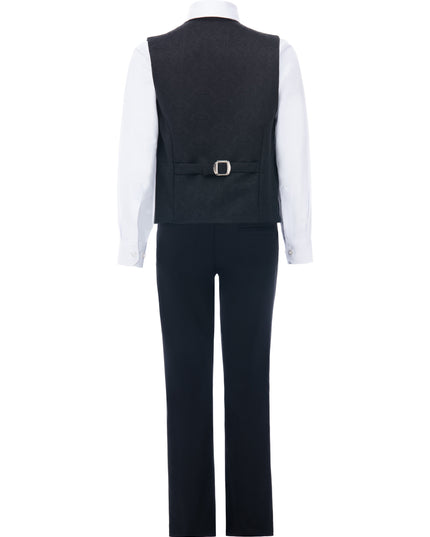 Kids atelier moustache Black Zenon Vest Outfit Set