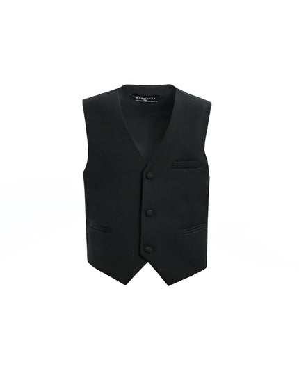 kids atelier moustache Black Vest Bow Tie Set