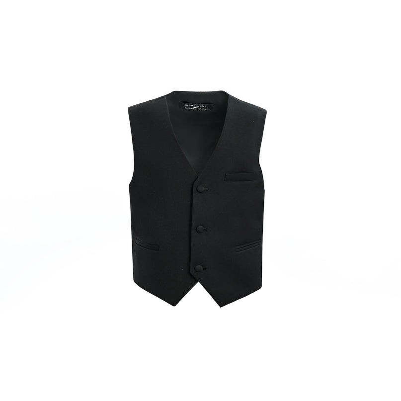 kids atelier moustache Black Vest Bow Tie Set
