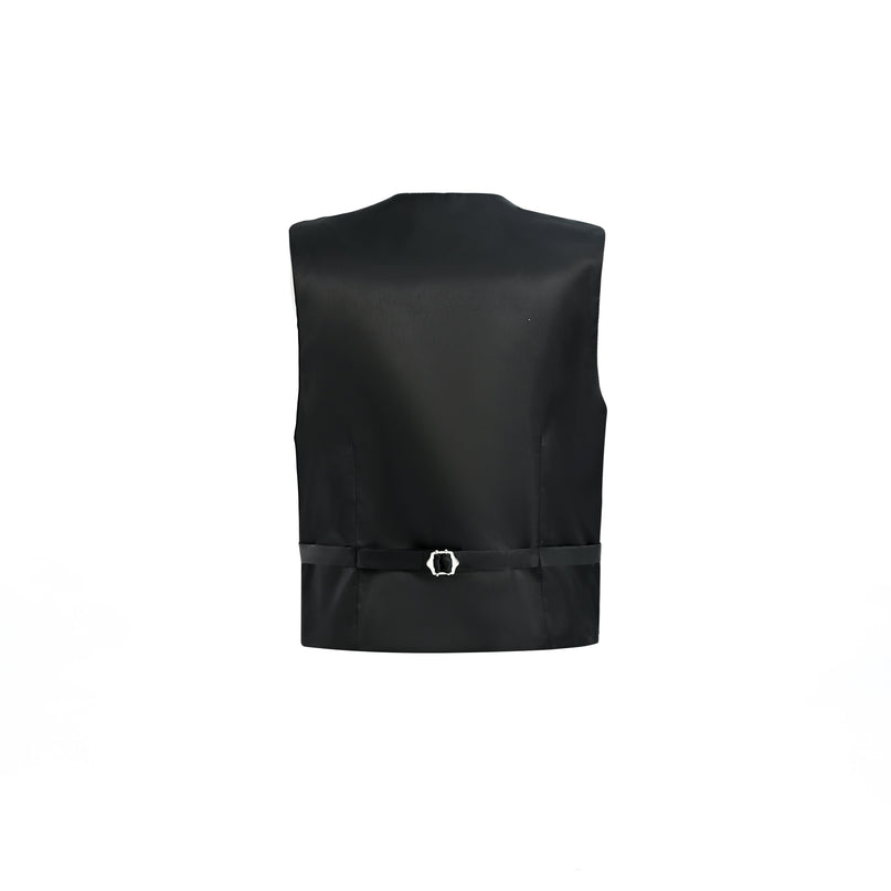 kids atelier moustache Black Vest Bow Tie Set