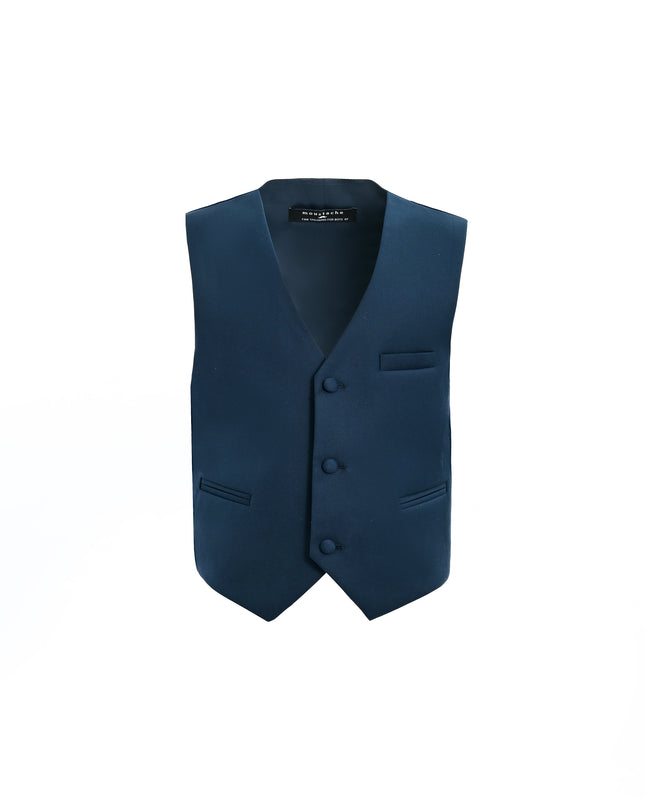 kids atelier moustache Navy Vest Bow Tie Set