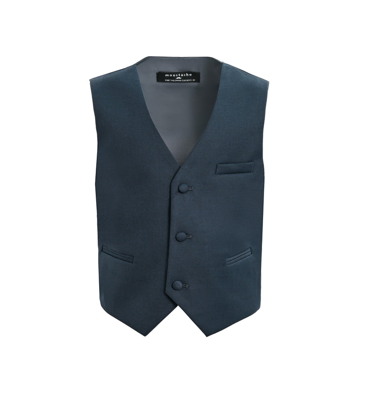 kids atelier moustache Gray Vest Bow Tie Set