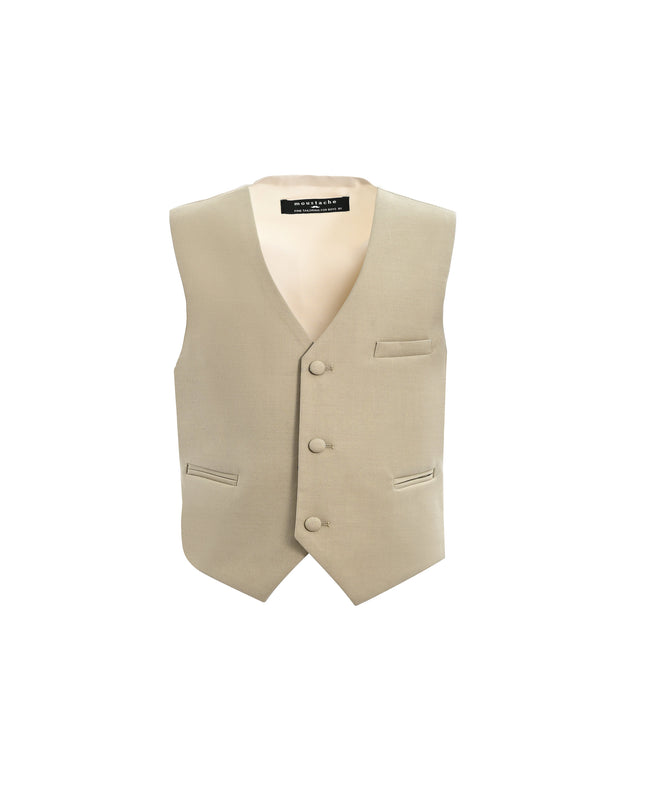 kids atelier moustache Beige Vest & Bow Tie Set