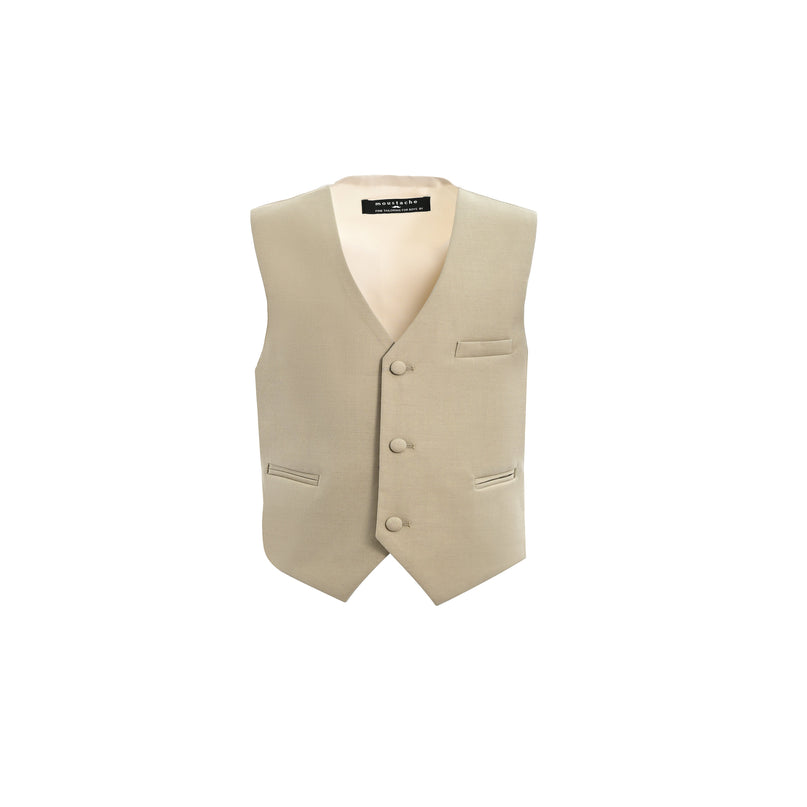 kids atelier moustache Beige Vest & Bow Tie Set