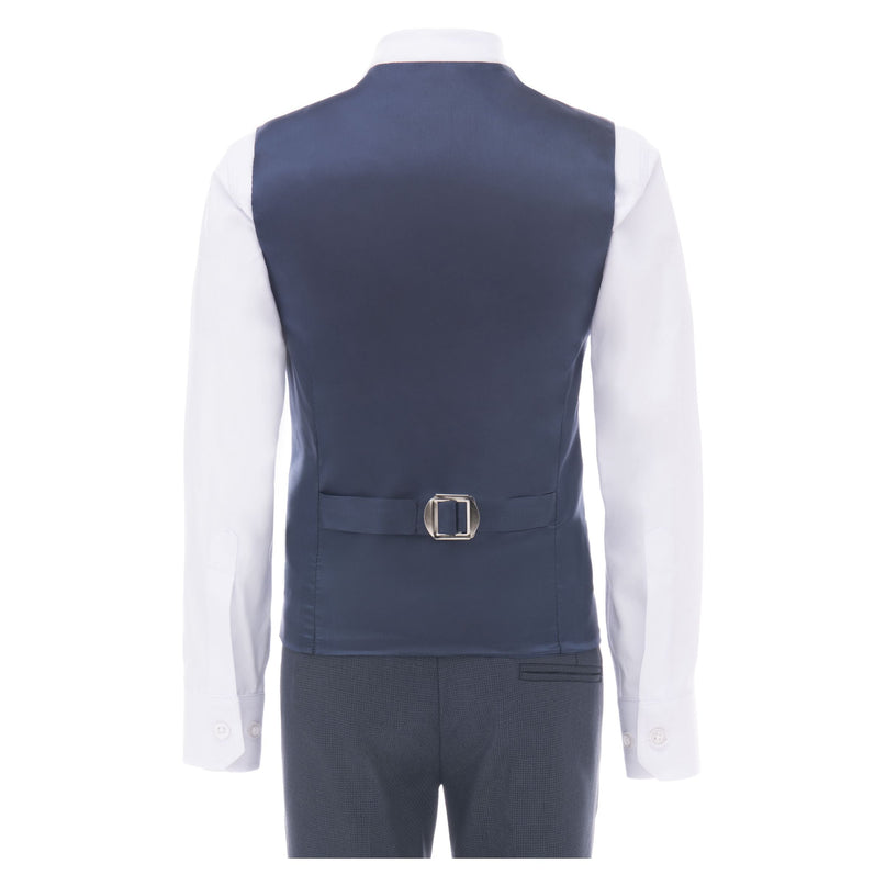 kids atelier moustache Steel Blue 5pc Peak Lapel Tuxedo