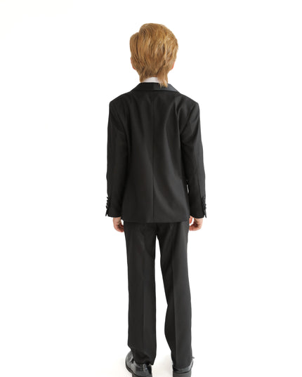 kids atelier moustache Black Shawl Lapel Wool Suit
