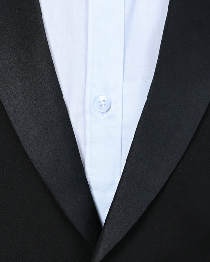 kids atelier moustache Black Shawl Lapel Wool Suit