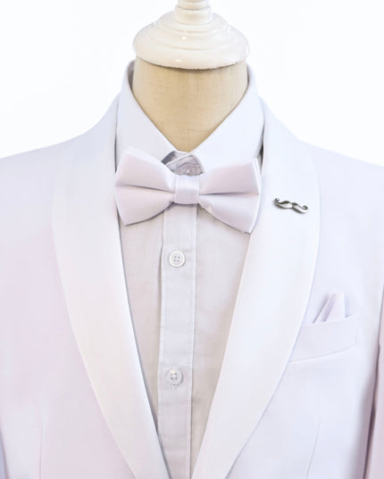 kids atelier moustache White Shawl Lapel Wool Suit