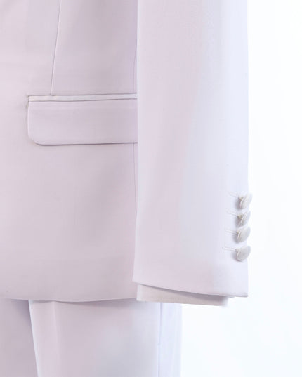 kids atelier moustache White Shawl Lapel Wool Suit