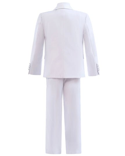 kids atelier moustache White Shawl Lapel Wool Suit