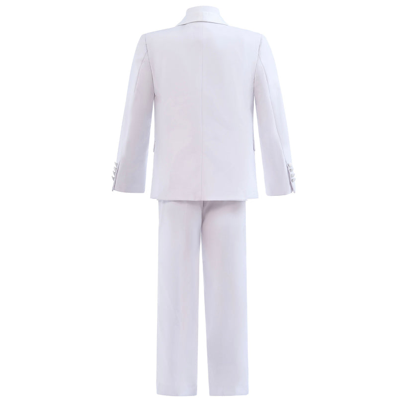 kids atelier moustache White Shawl Lapel Wool Suit