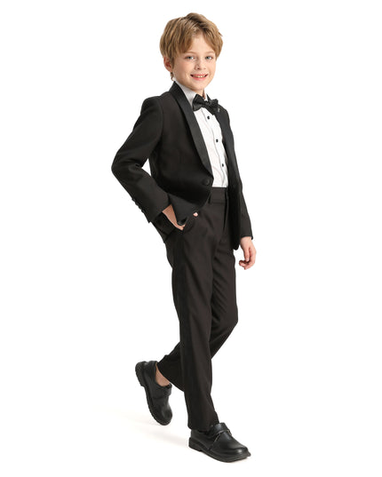 Black Moustache Shawl Lapel Tuxedo Set