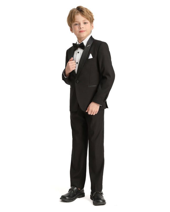 kidsatelier-moustache-Black-Moustache-Shawl-Lapel-Tuxedo-Set