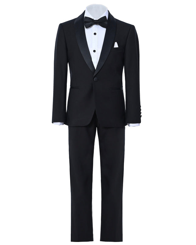 kidsatelier-moustache-Black-Moustache-Shawl-Lapel-Tuxedo-Set