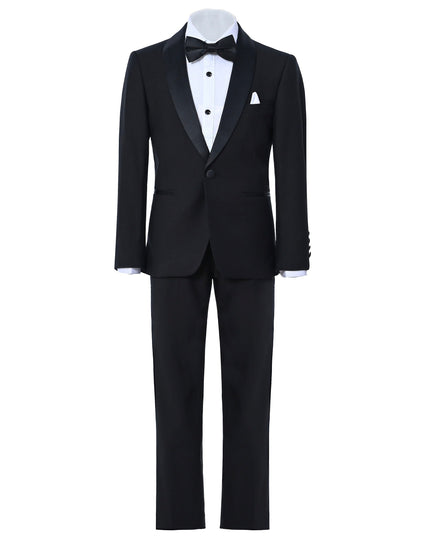 Black Moustache Shawl Lapel Tuxedo Set