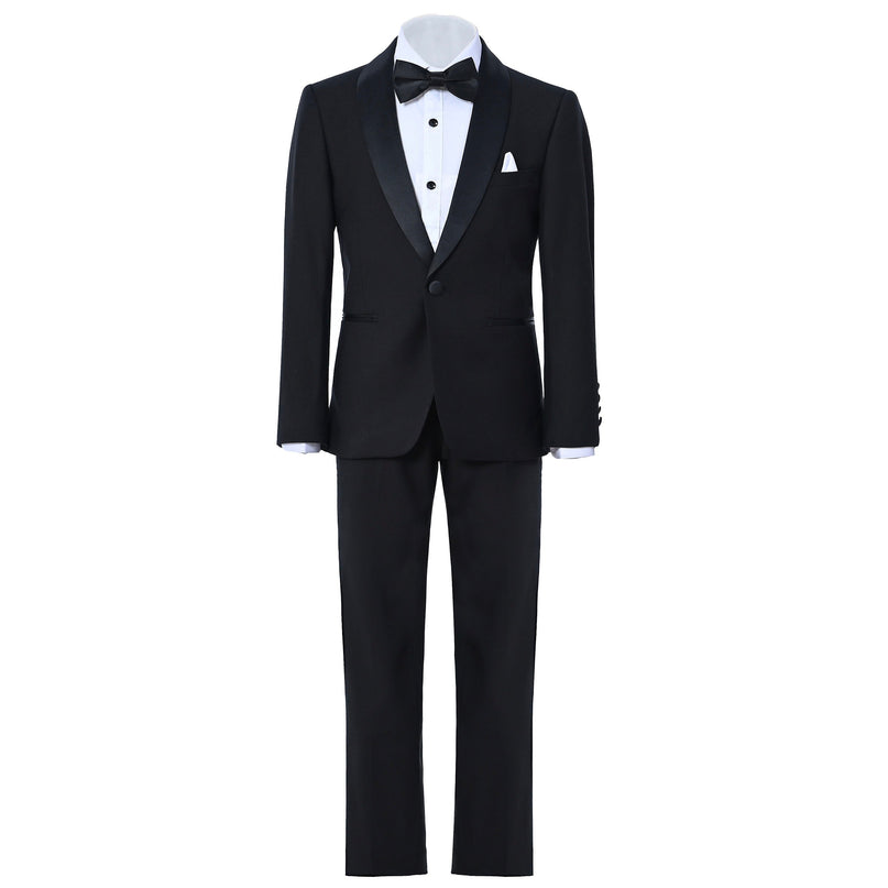 Black Moustache Shawl Lapel Tuxedo Set
