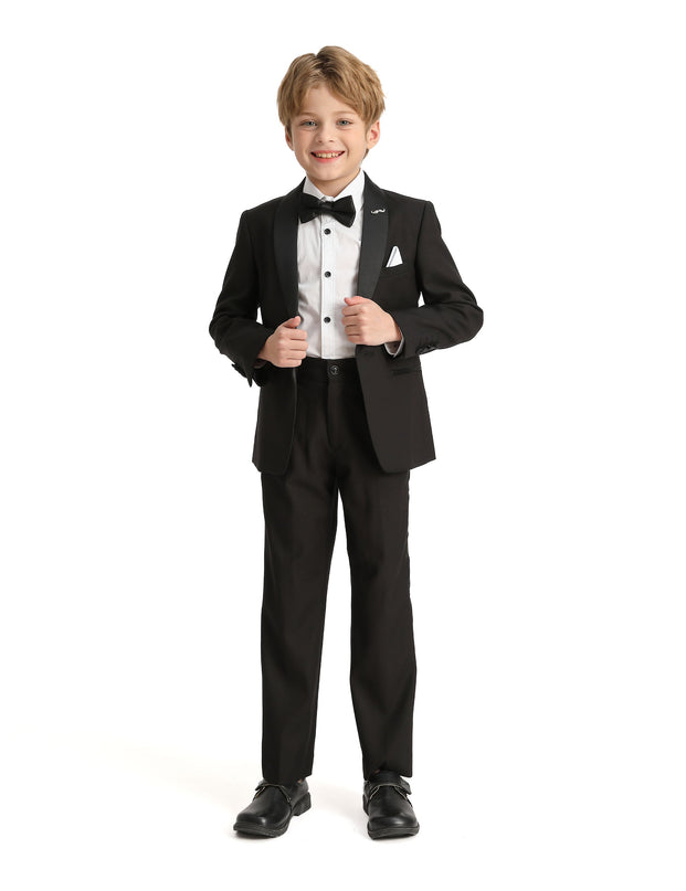 Black Moustache Shawl Lapel Tuxedo Set