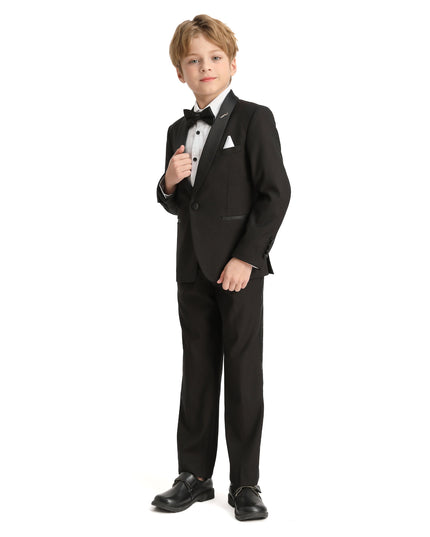 Black Moustache Shawl Lapel Tuxedo Set