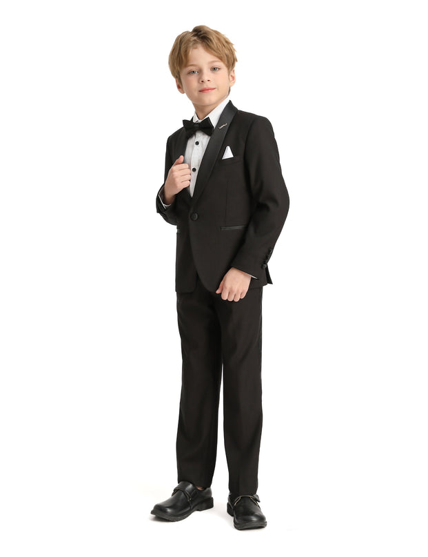 Black Moustache Shawl Lapel Tuxedo Set