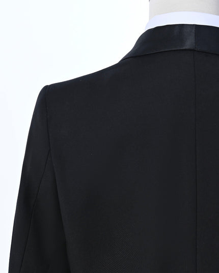 Black Moustache Shawl Lapel Tuxedo Set