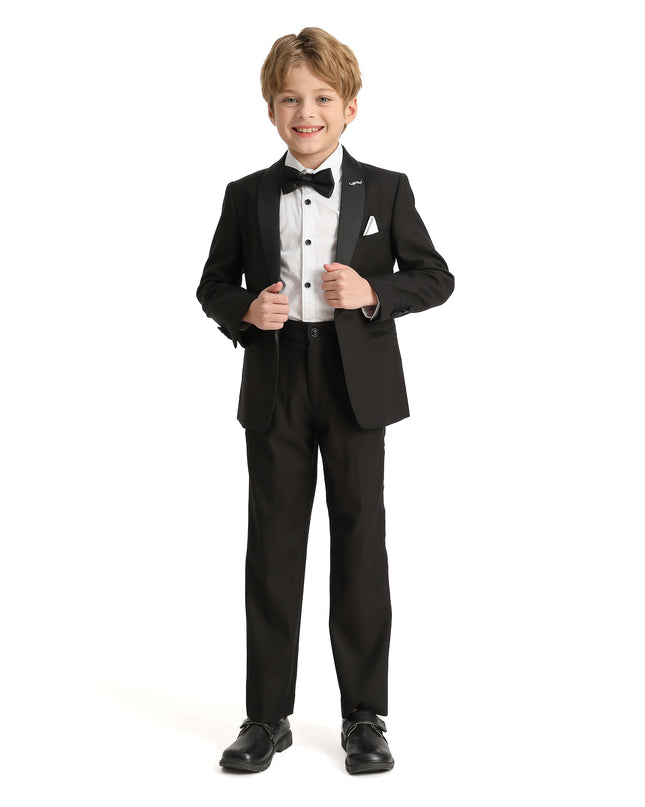 kidsatelier-moustache-Black-Moustache-Shawl-Lapel-Tuxedo-Set