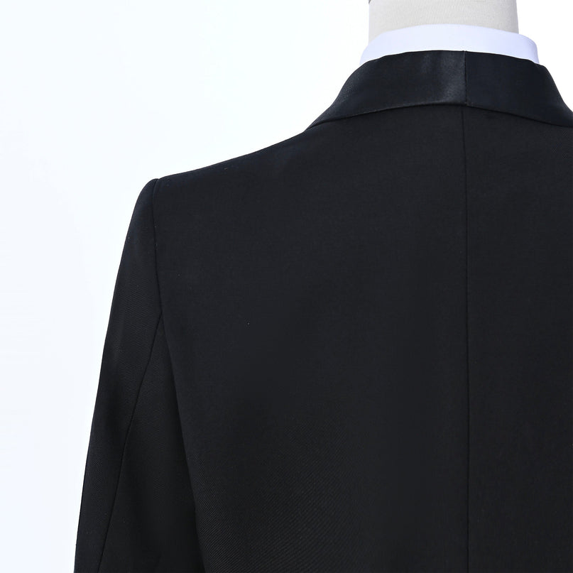 Black Moustache Shawl Lapel Tuxedo Set