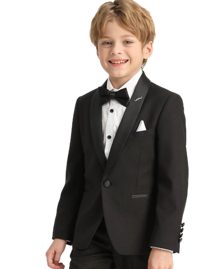 Black Moustache Shawl Lapel Tuxedo Set