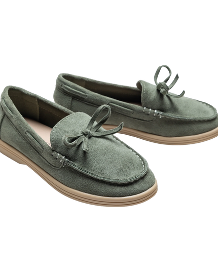 Olive Suede Formal Laced Dress Shoes