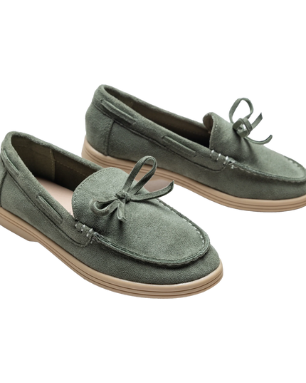 Olive Suede Formal Laced Dress Shoes