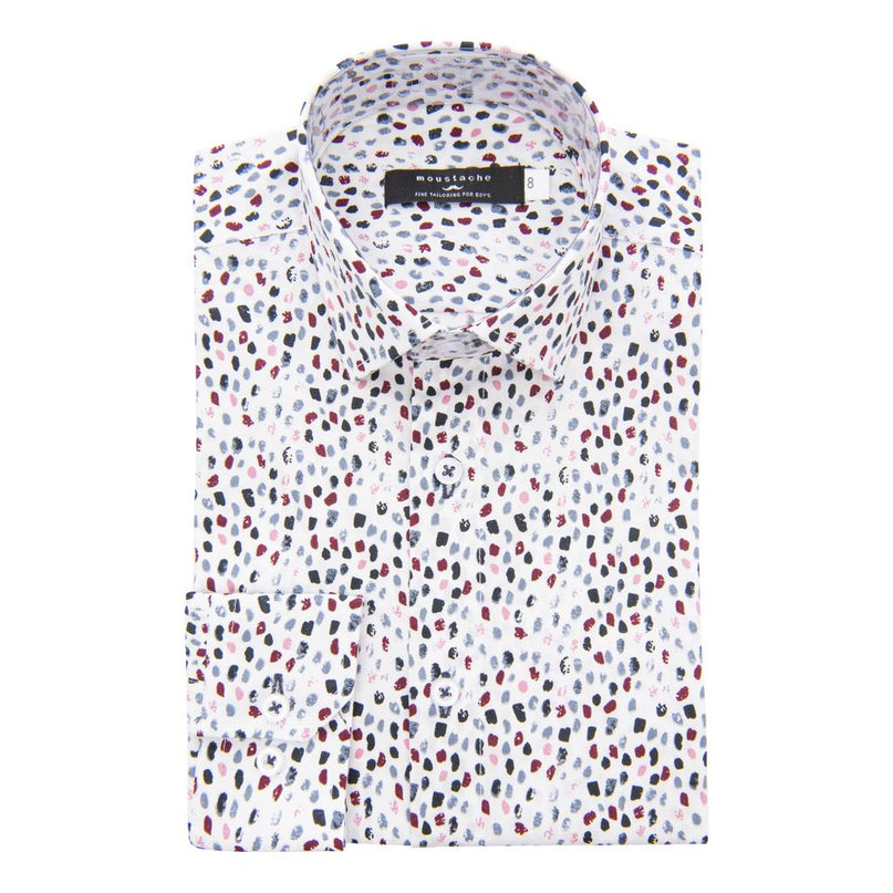 kids-atelier-moustache-kid-baby-boy-white-pebble-print-dress-shirt-22m11-white