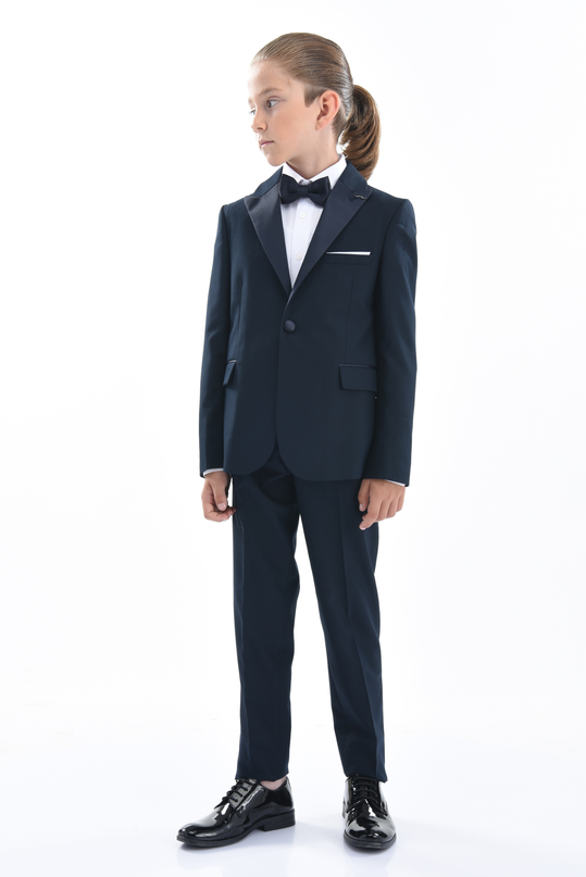 Navy Peak Lapel Suit