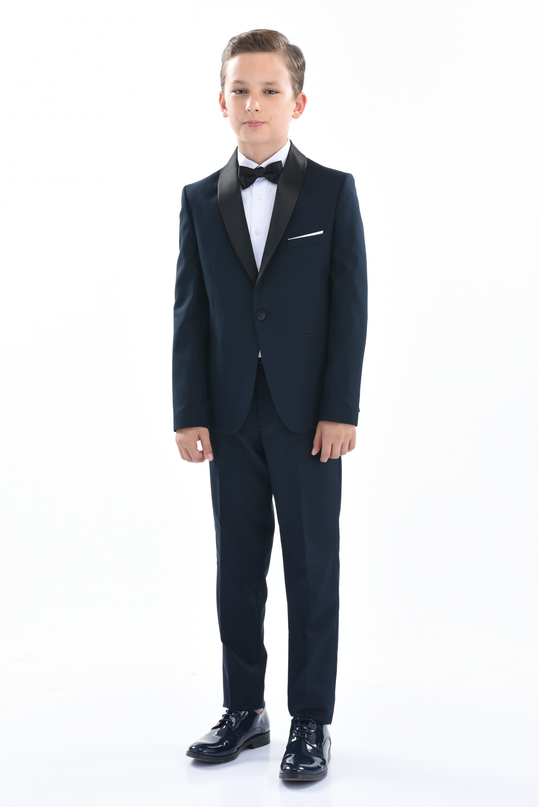 Navy Shawl Lapel Suit