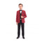 kids atelier moustache Red Rings Peak Lapel Blazer
