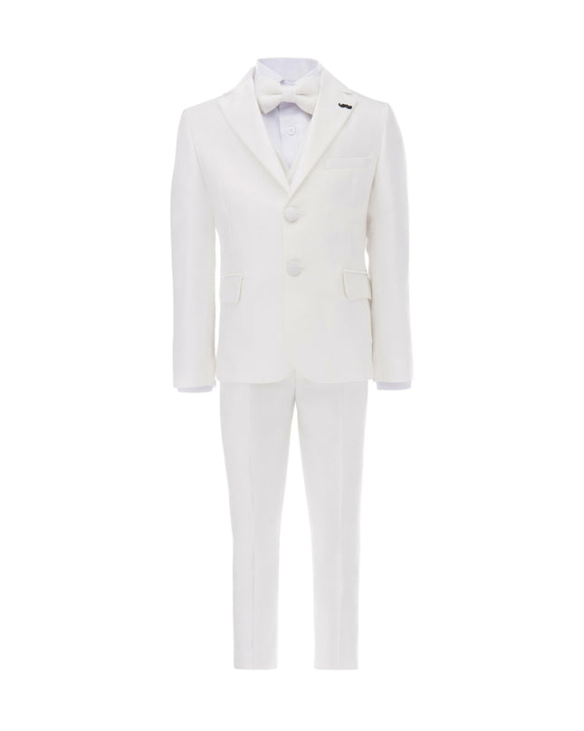 kids atelier moustache Cream 5pc Peak Lapel Tuxedo