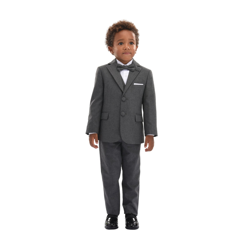 kids atelier moustache Gray Peak Lapel Tuxedo