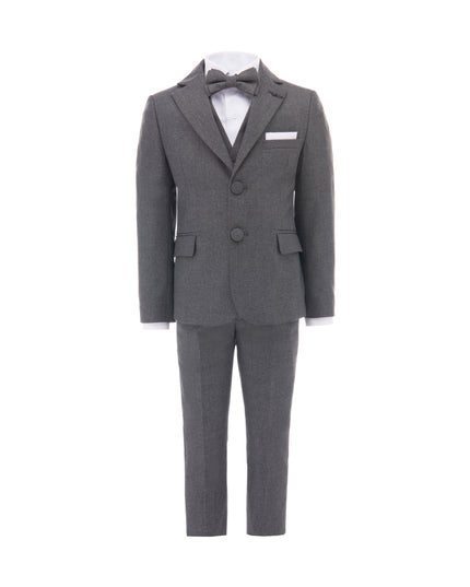 kids atelier moustache Gray Peak Lapel Tuxedo