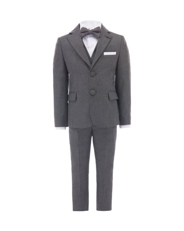 kids atelier moustache Gray Peak Lapel Tuxedo