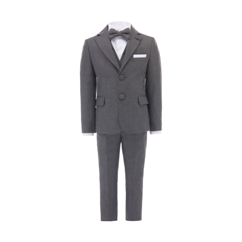 kids atelier moustache Gray Peak Lapel Tuxedo